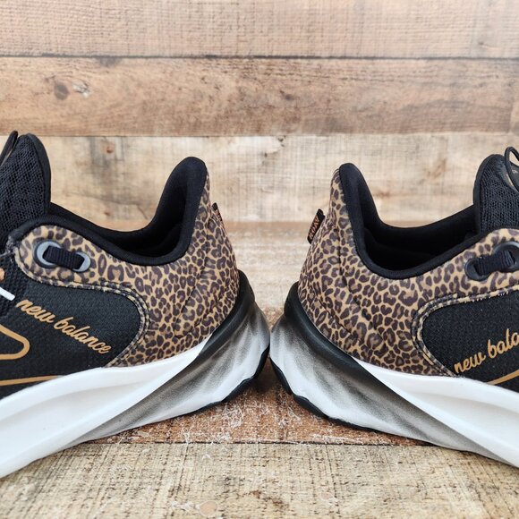 New Balance Fresh Foam ROAV v2 Women Sz 8 D Wide Black Leopard Print Athletic - Picture 4 of 10